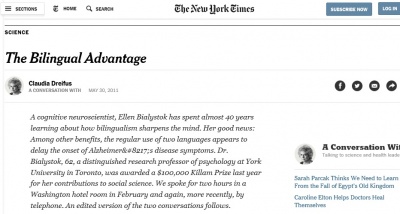 The Bilingual advantage